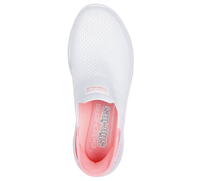 Tênis Skechers Go Walk 7 Feminino Branco/Rosa 4