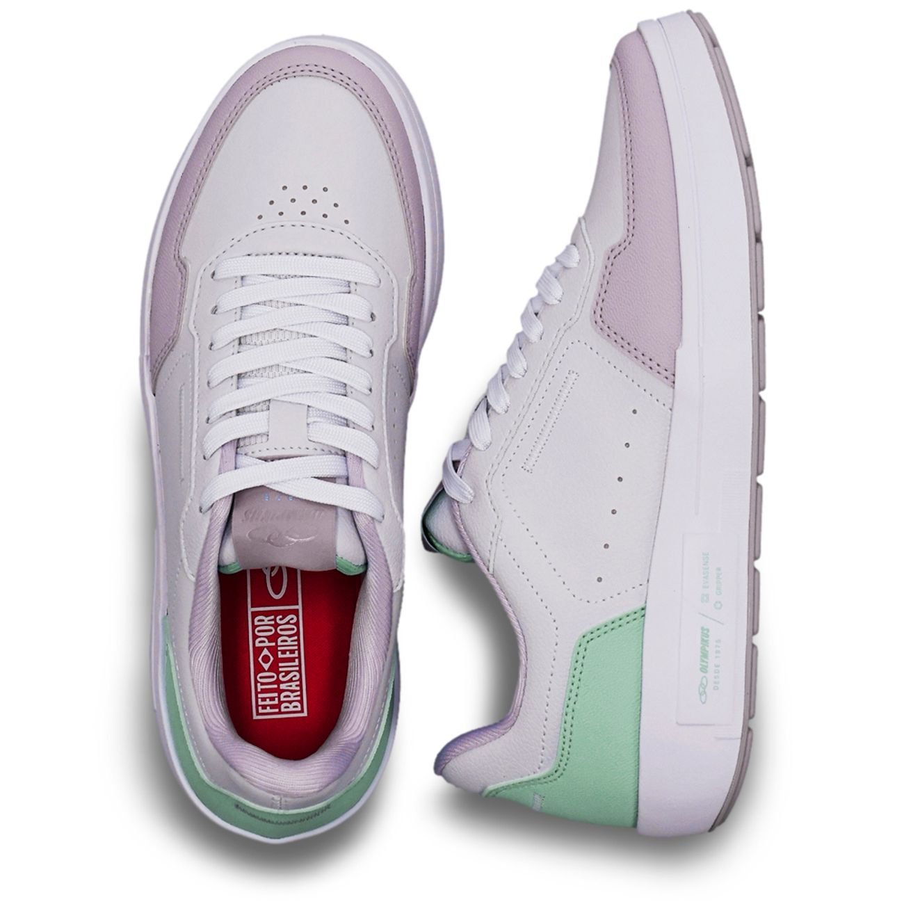 Tênis Olympikus Versa Feminino Branco/Lilás/Verde 2