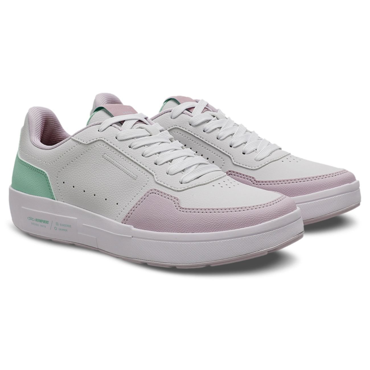 Tênis Olympikus Versa Feminino Branco/Lilás/Verde 3