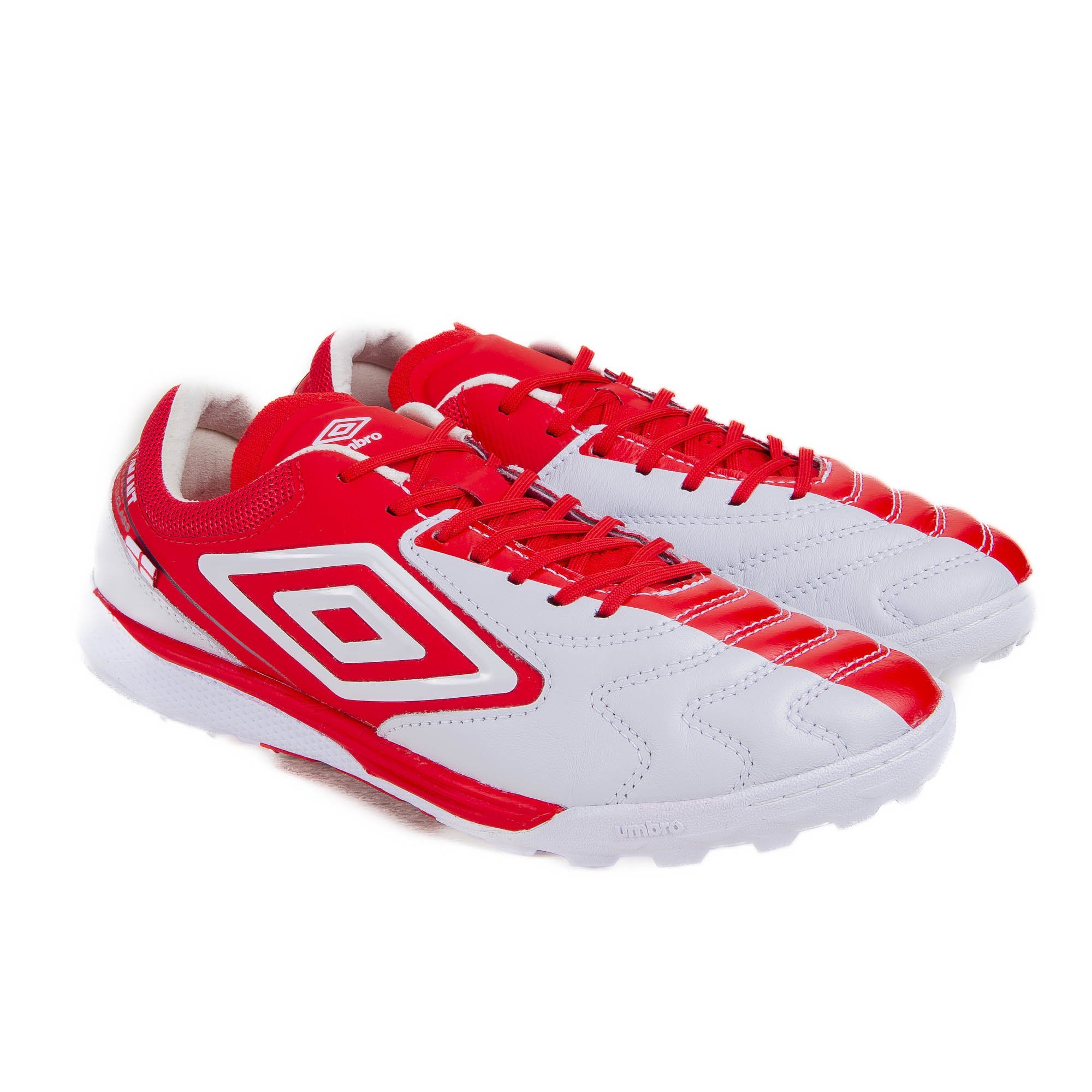 Chuteira Umbro Adamant Master Class Pro Bump England Society Masculina Branco/Vermelho 4