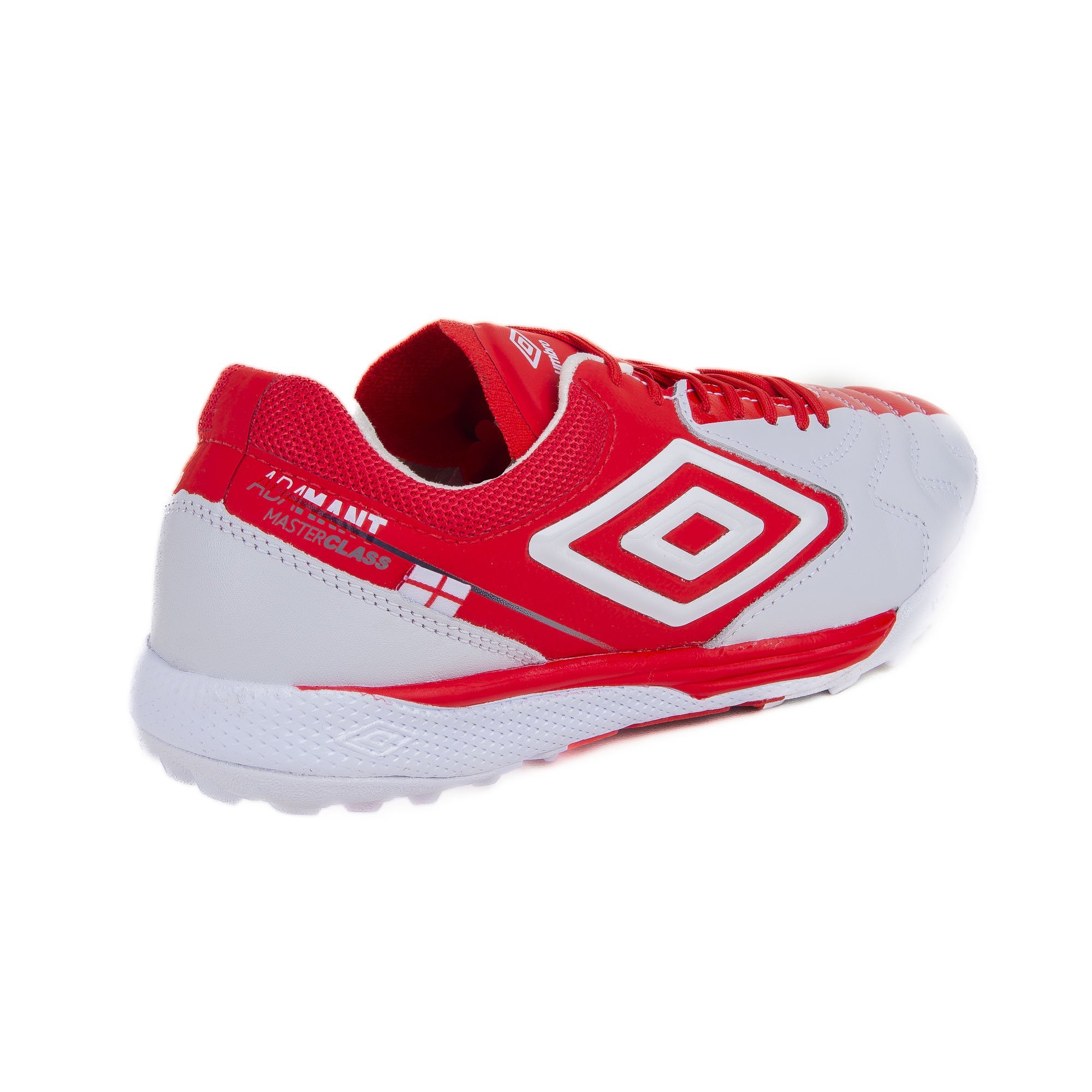 Chuteira Umbro Adamant Master Class Pro Bump England Society Masculina Branco/Vermelho 5