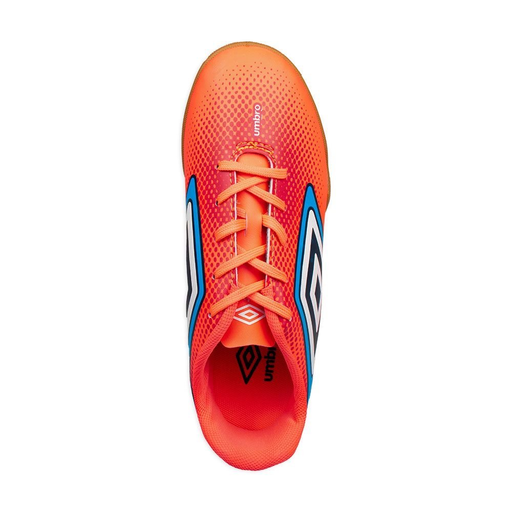 Chuteira Umbro Cannon Futsal Coral/Vermelho Laranja 4