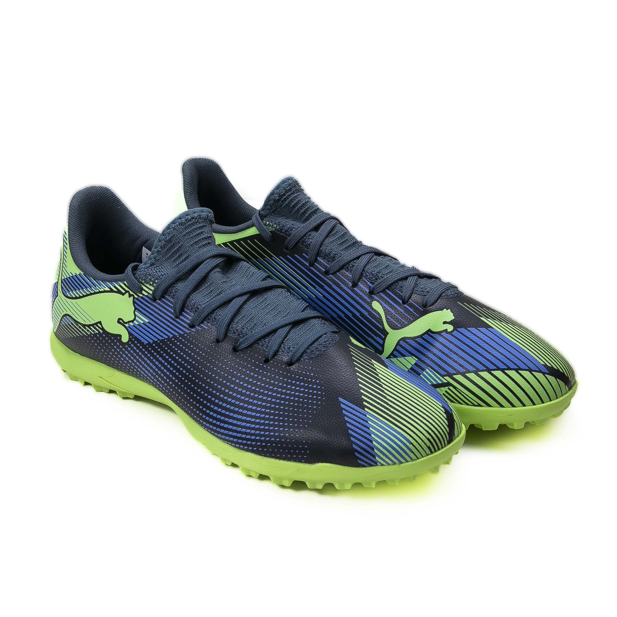 Chuteira Puma Future 7 Play Society Masculina Azul/Verde 5
