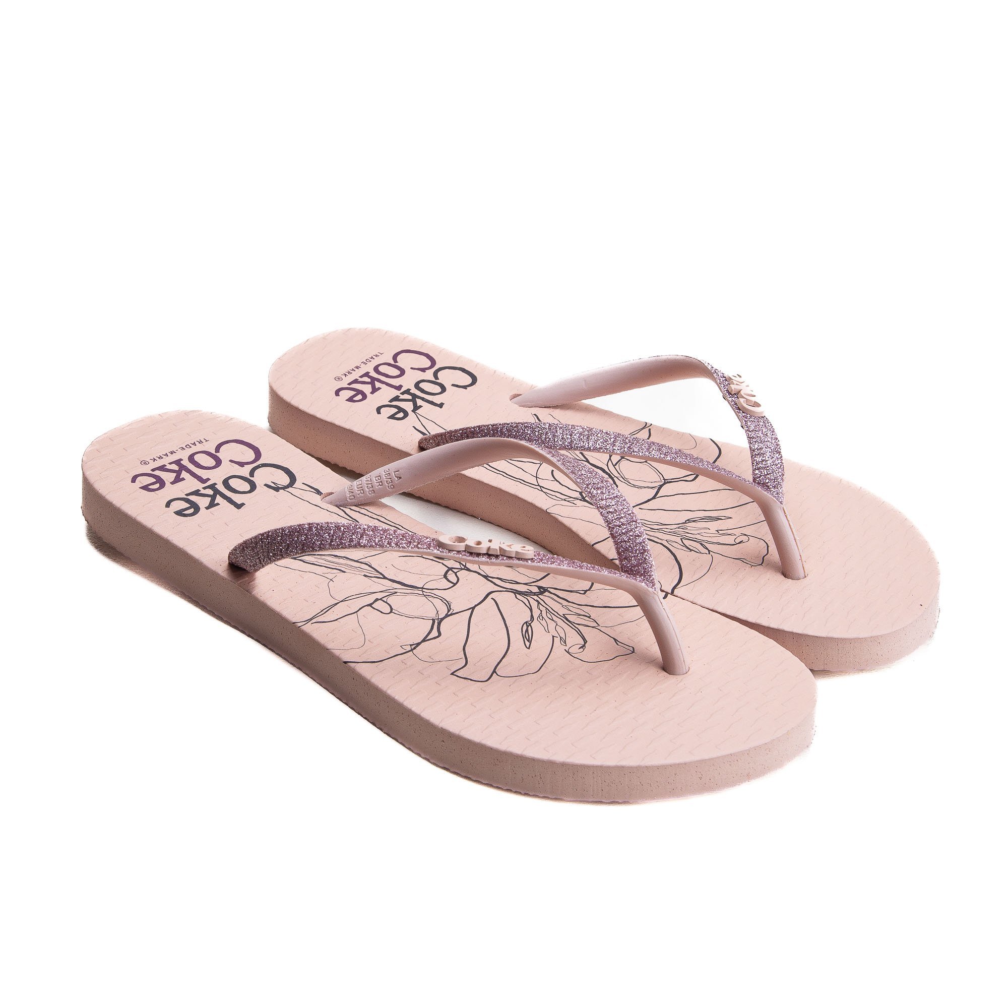Chinelo Coca Cola Versalhes Feminino Rosa 5