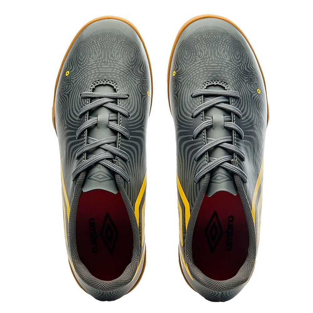 Chuteira Umbro Orbit Futsal Grafite/Amarelo