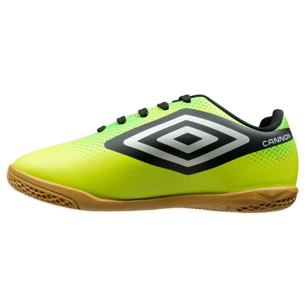 Chuteira Umbro Cannon Jr Futsal Verde Limão Amarelo/Verde 3