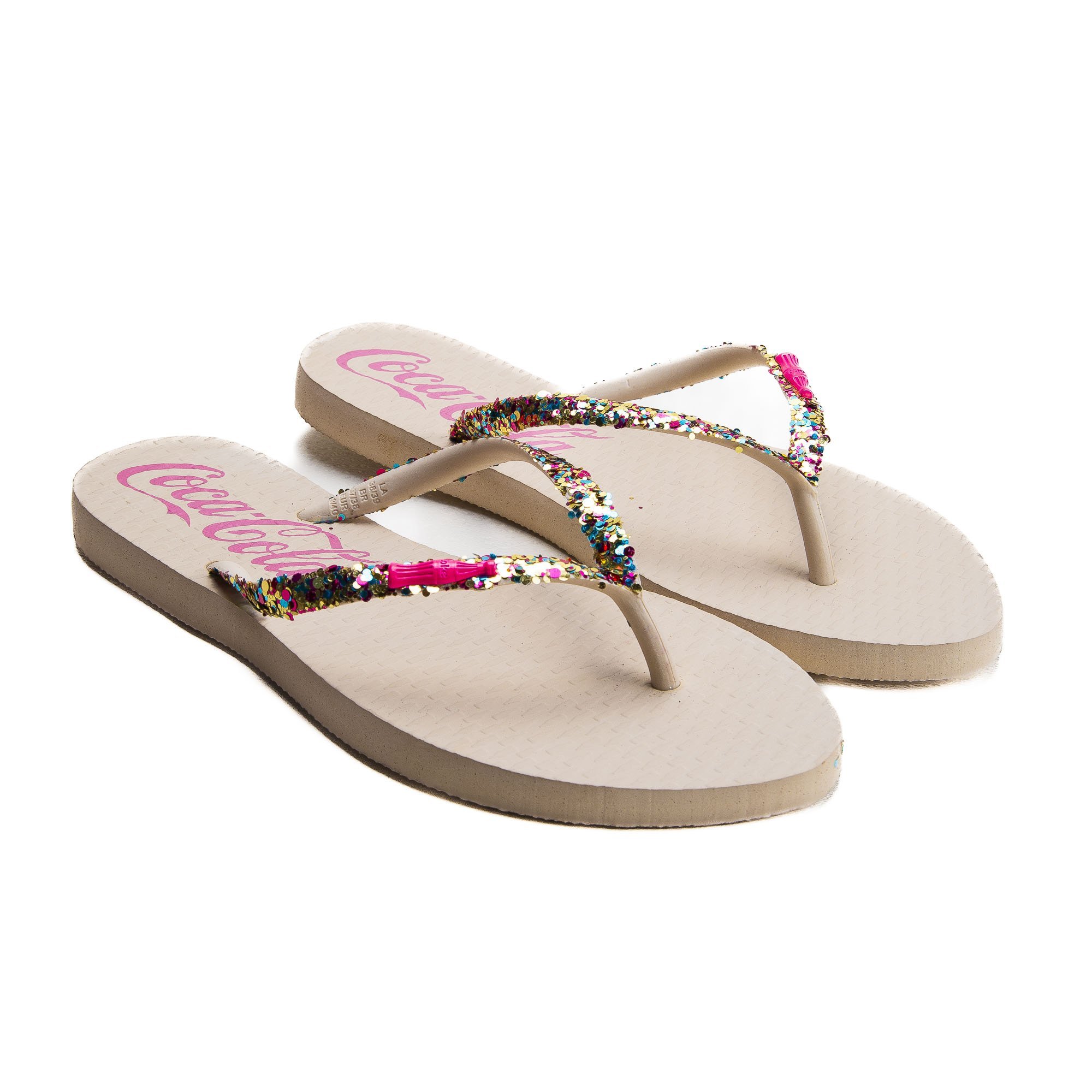 Chinelo Coca Cola Aloha Feminino Off White 5