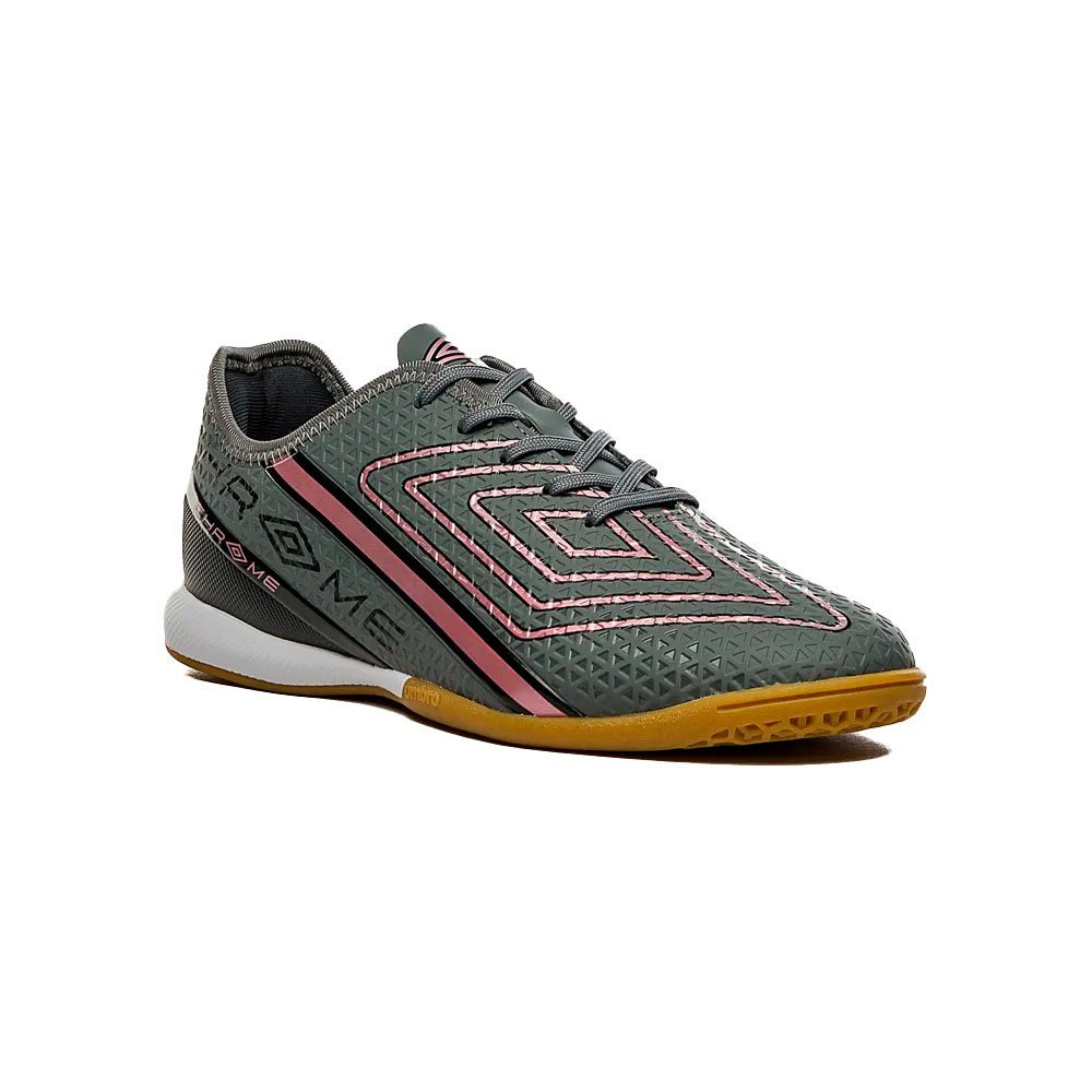 Chuteira Umbro Chrome Futsal Cinza/Rosa 6