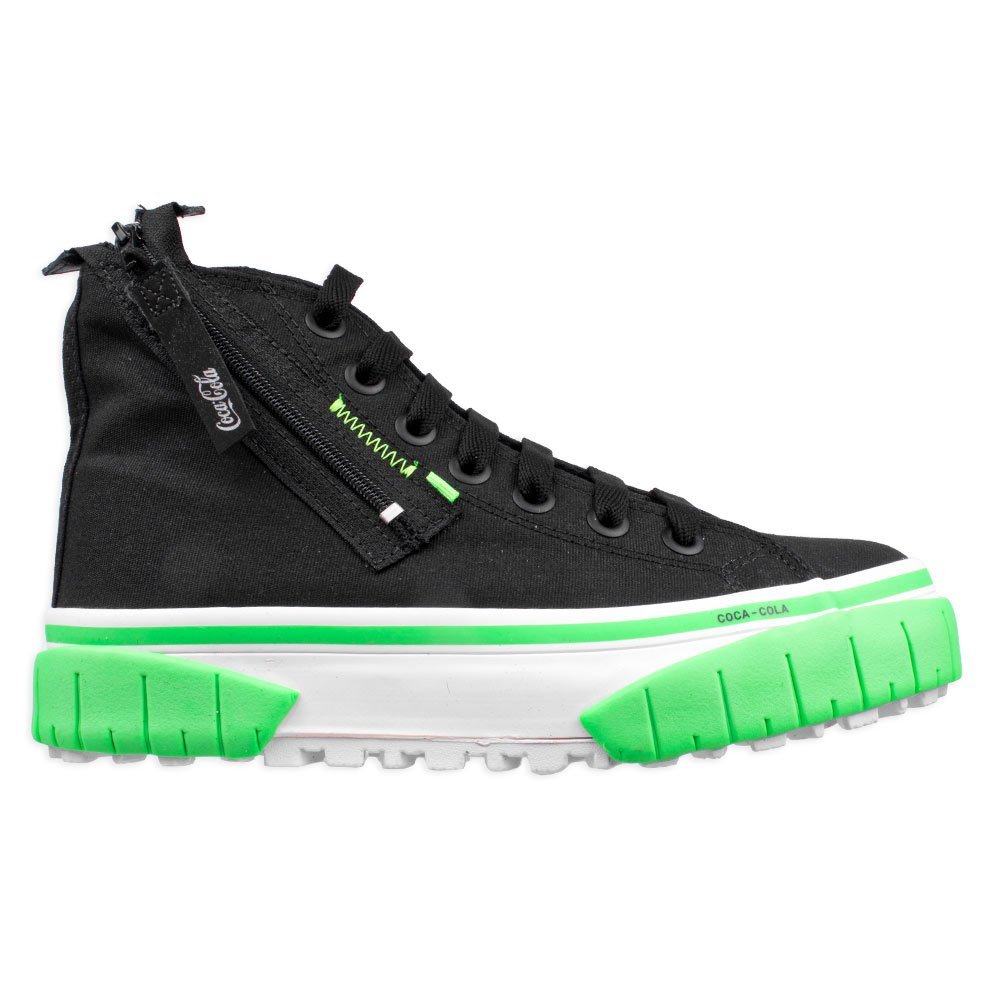 Tênis Coca Cola Broadway Atl.Zípper Preto Limão Feminino