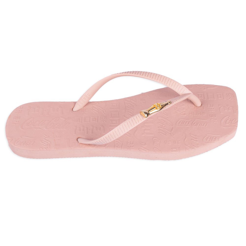 Chinelo Coca Cola Square Sandal II Feminino Rosê Claro Rosa 3