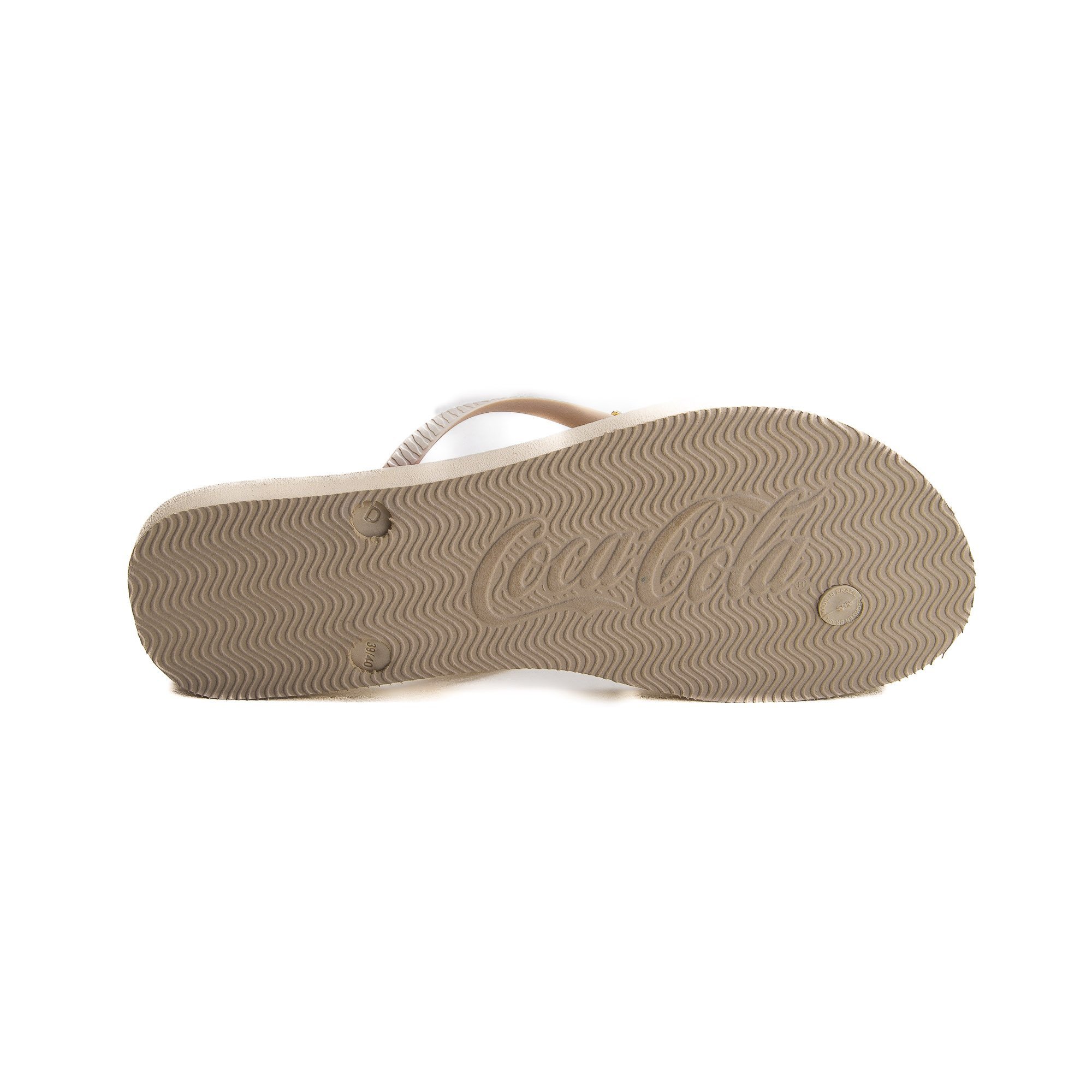 Chinelo Coca Cola Resort Feminino Rasteirinha Off White 3