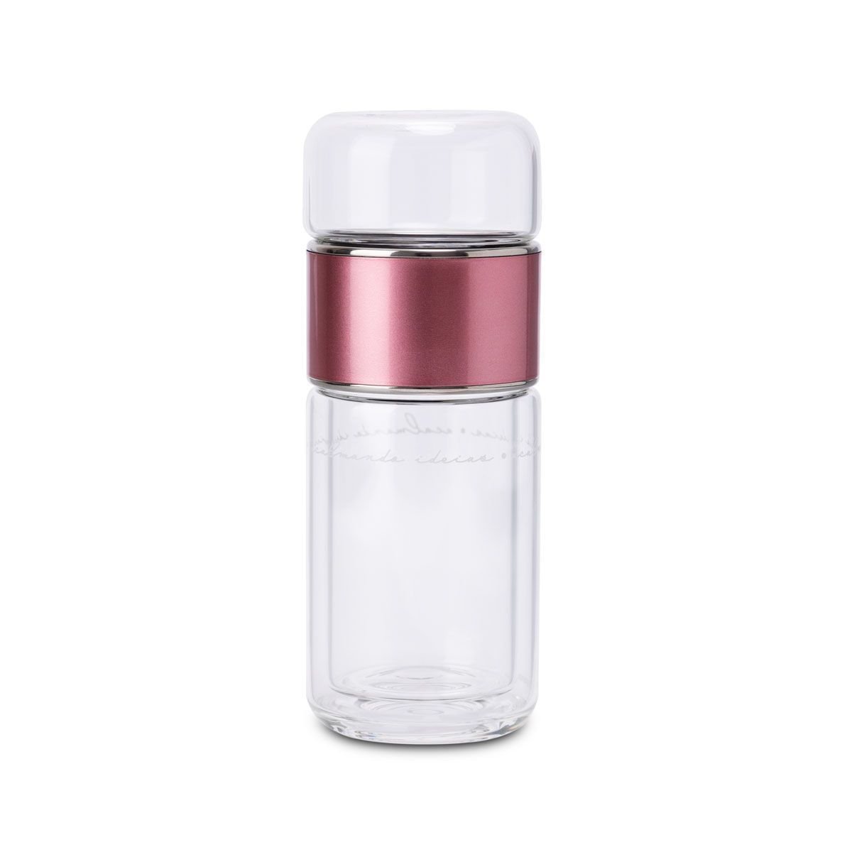 Garrafa Com Infusor Acalmando Ideias Rosa 2