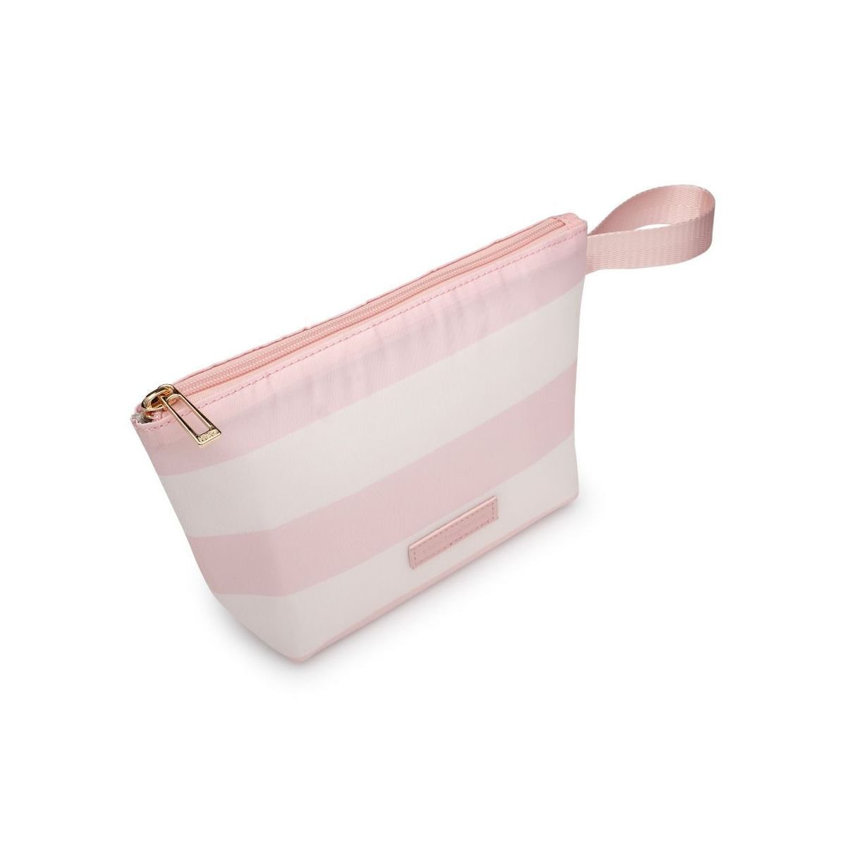Necessaire Termica Listras Rosa Claro Rosa/Branco 3