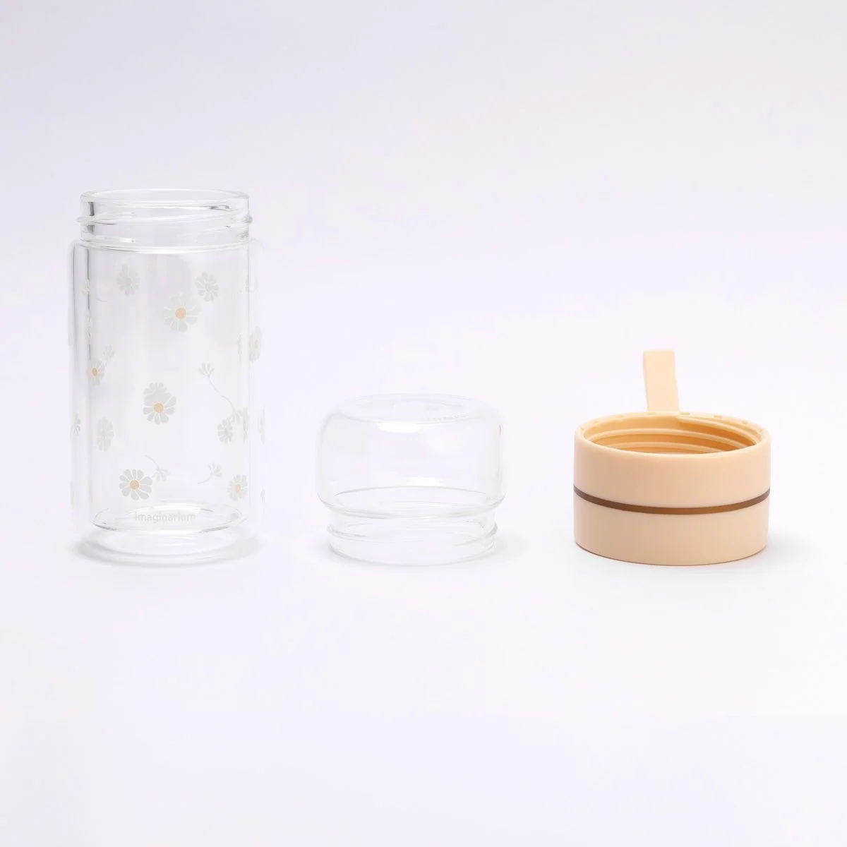 Garrafa Com Infusor Chá Sei Me Cuidar Bege 5