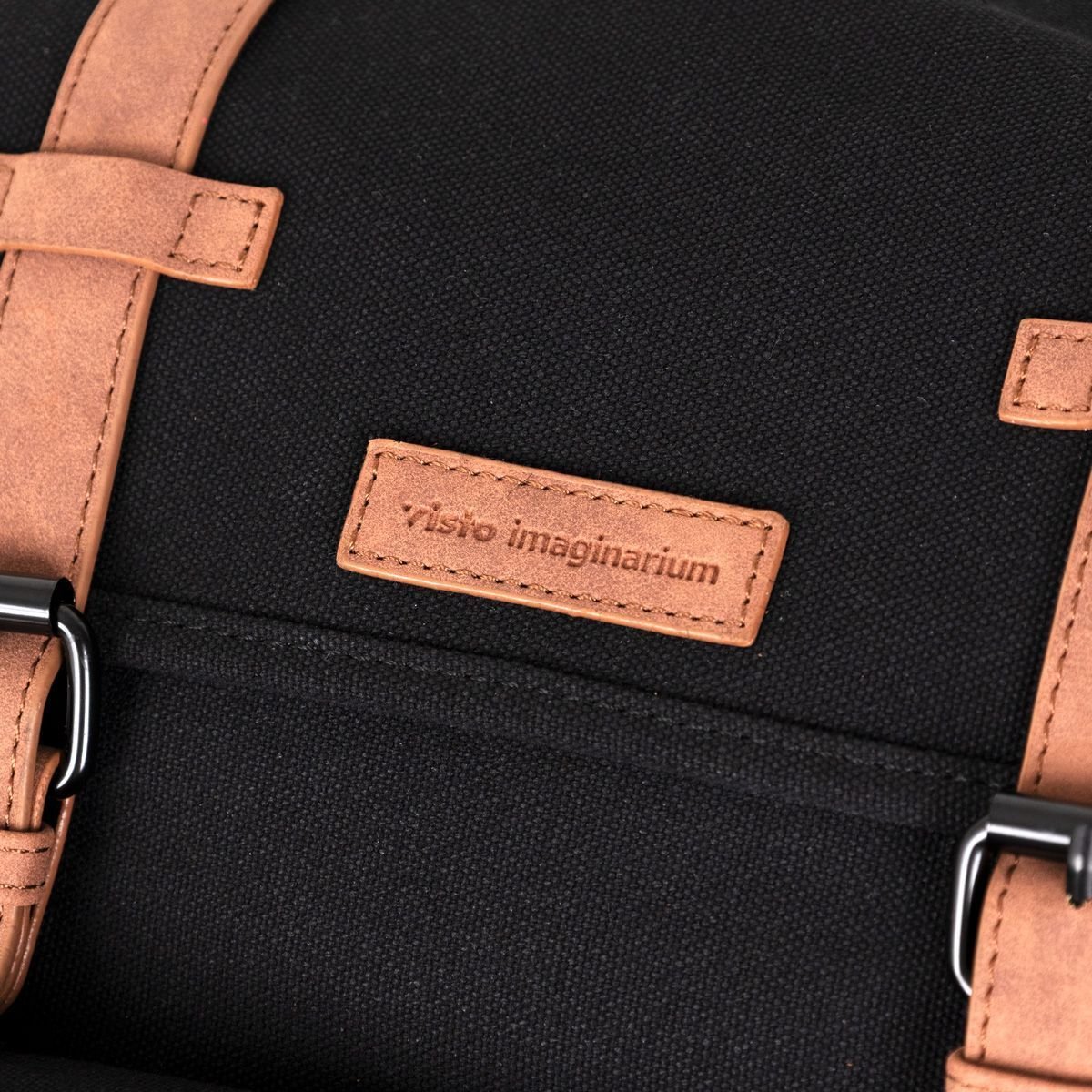 Mochila Laptop Canvas Cargo Preta Preto 4