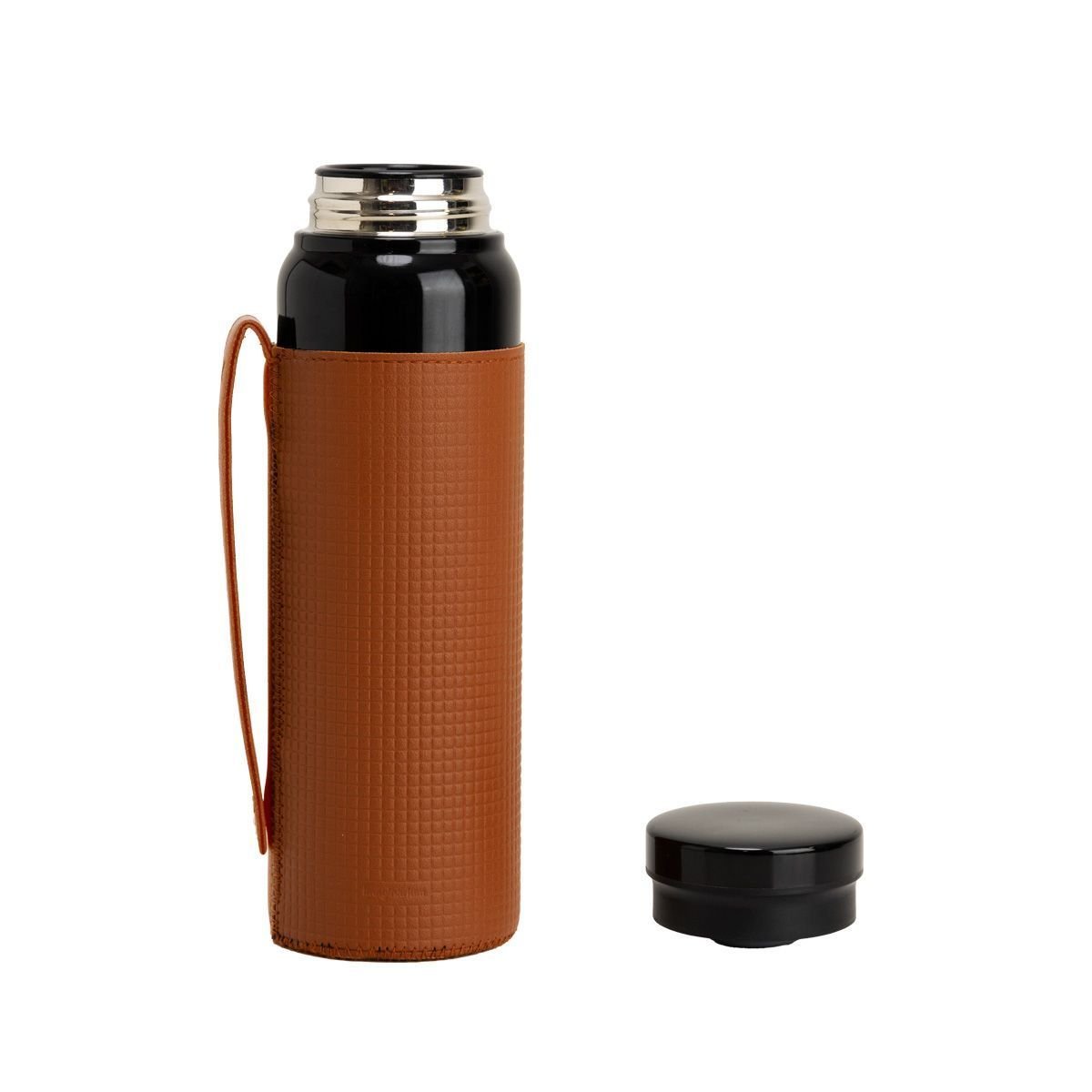 Garrafa Térmica Com Case e Alça Caramelo Marrom 2