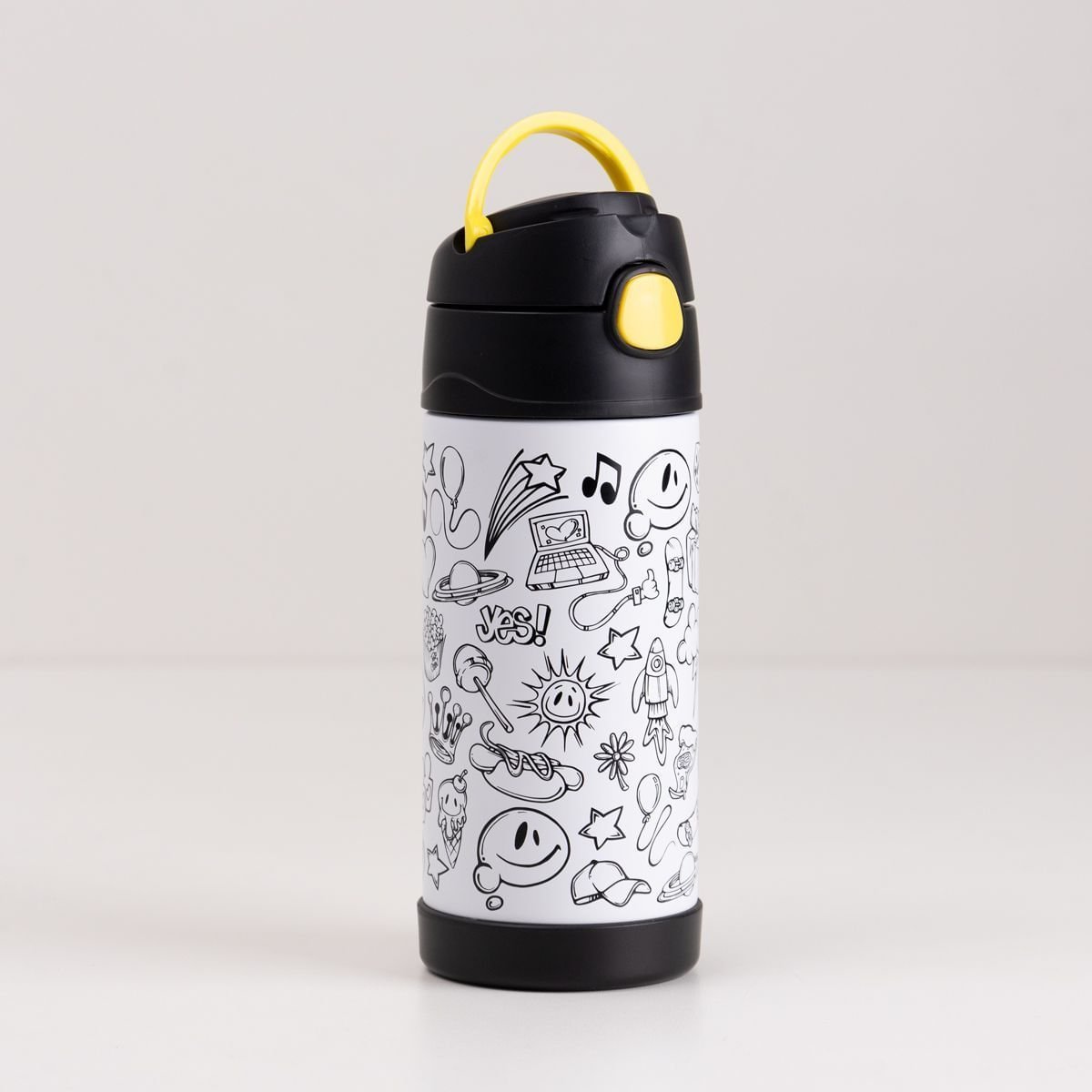 Garrafa Infantil Com Canudo Imagiland Branco 2