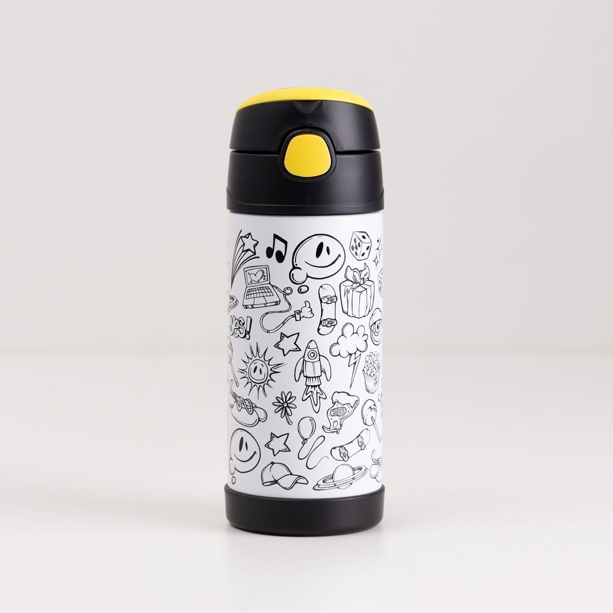 Garrafa Infantil Com Canudo Imagiland Branco 3