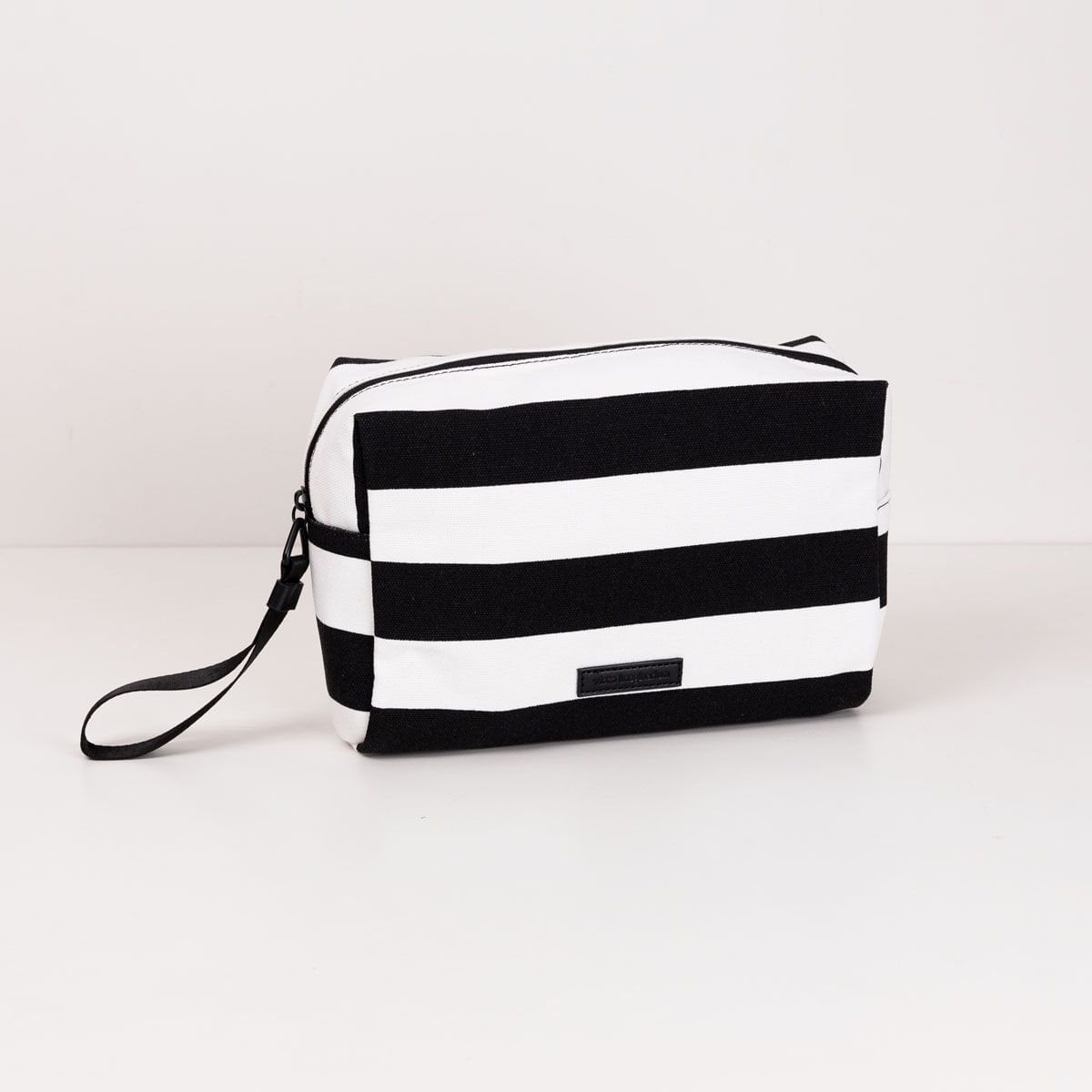 Necessaire Media Alca Canvas Listrada Preto 1