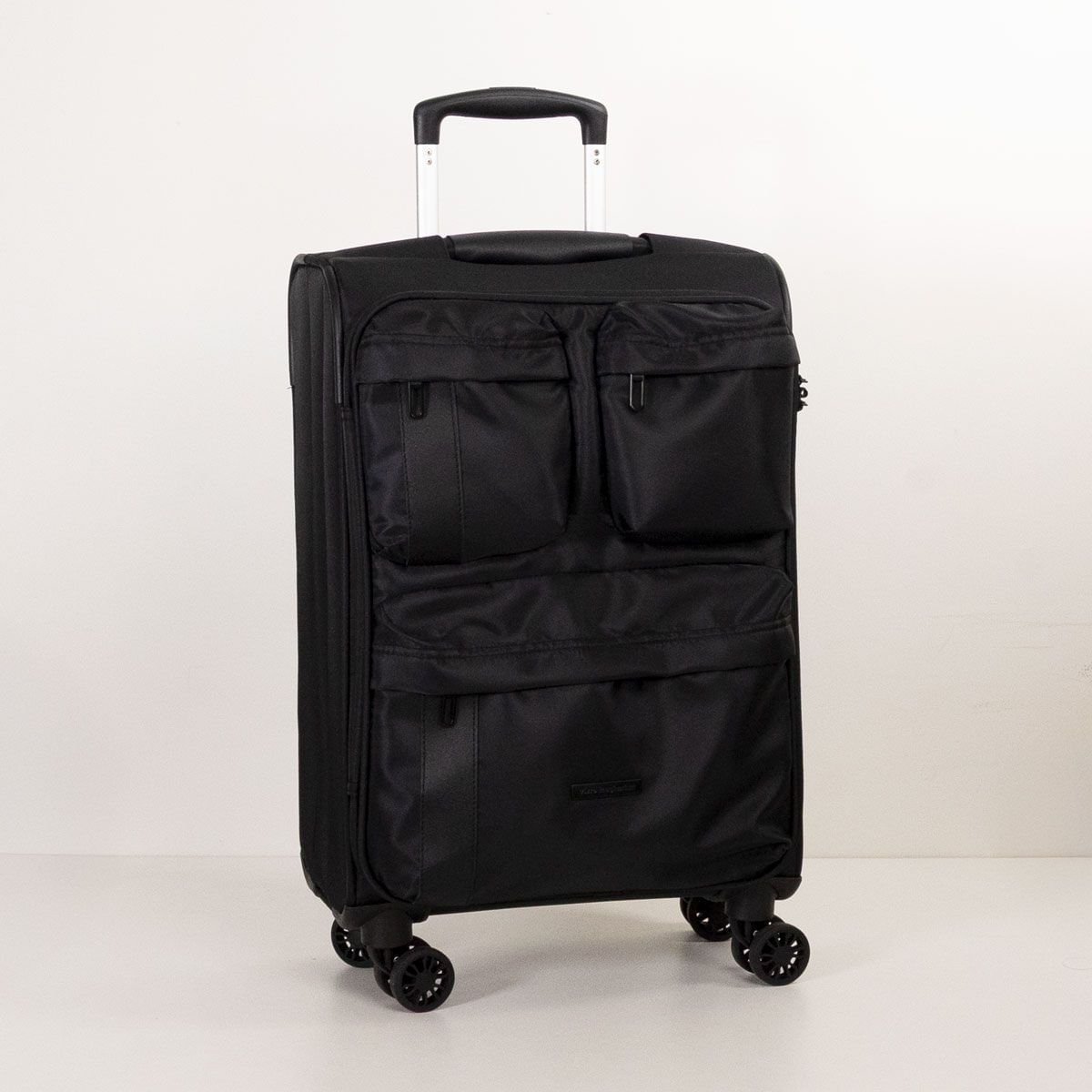 Mala De Viagem Bolsos Preta Preto 2