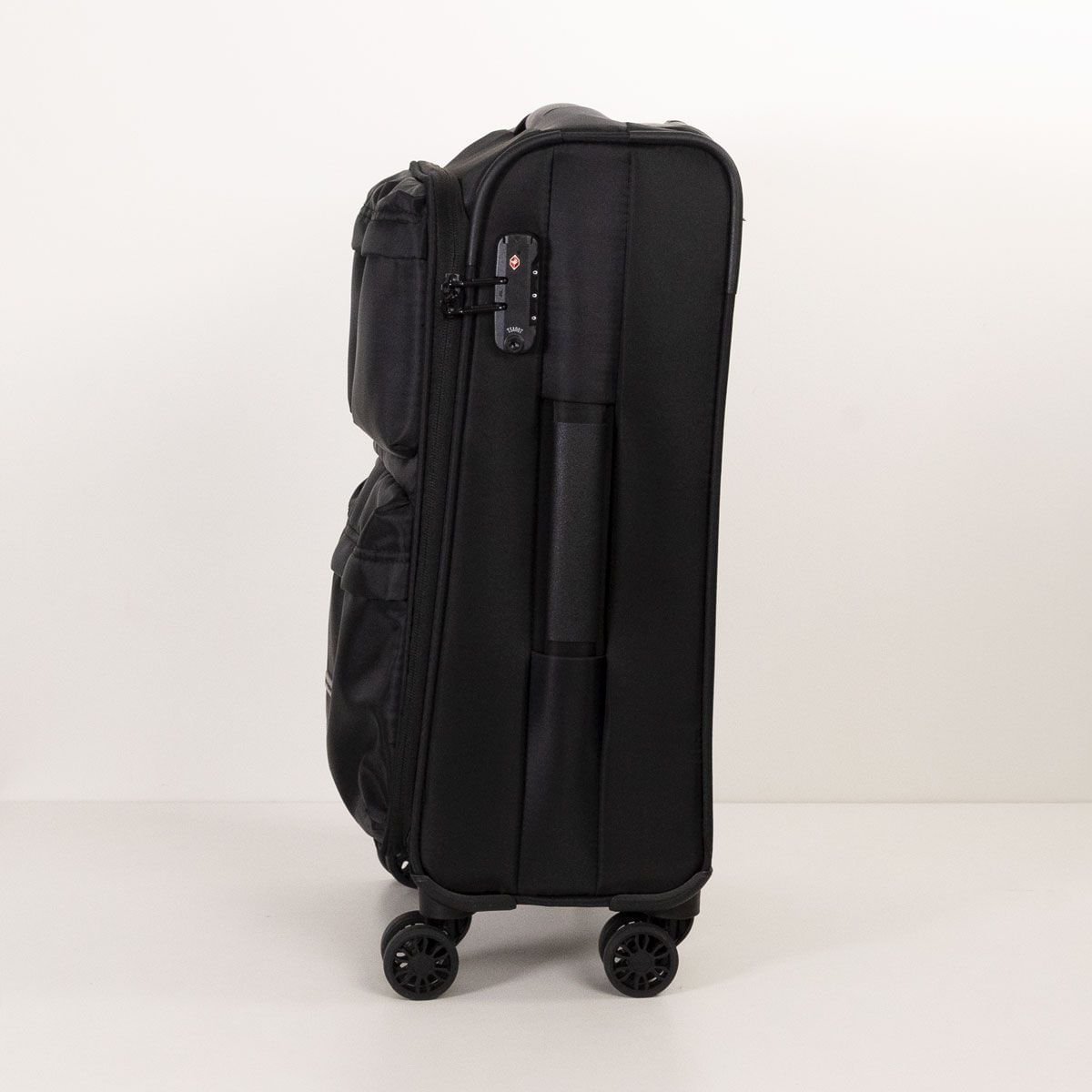 Mala De Viagem Bolsos Preta Preto 5