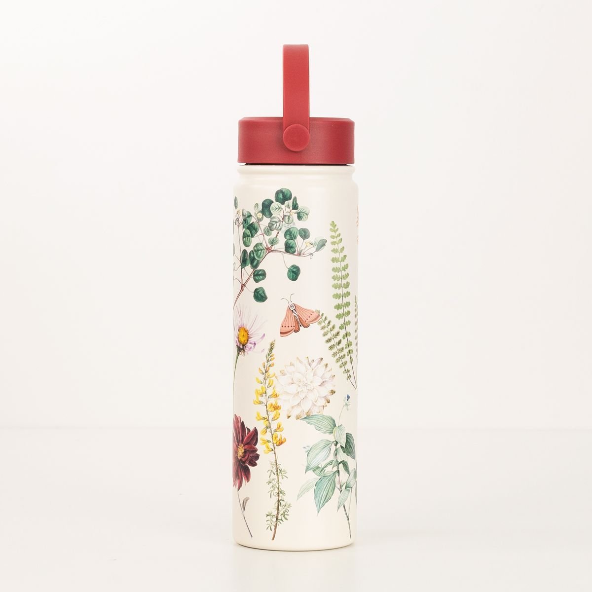 Garrafa Térmica Com Alça Botânica Branco 2