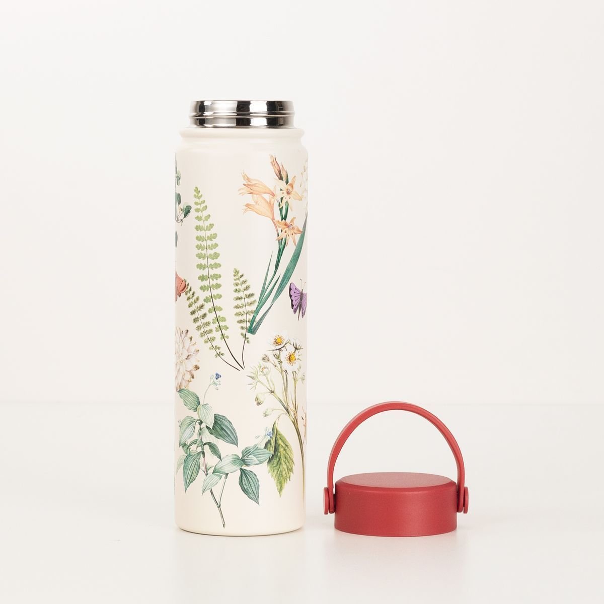 Garrafa Térmica Com Alça Botânica Branco 4