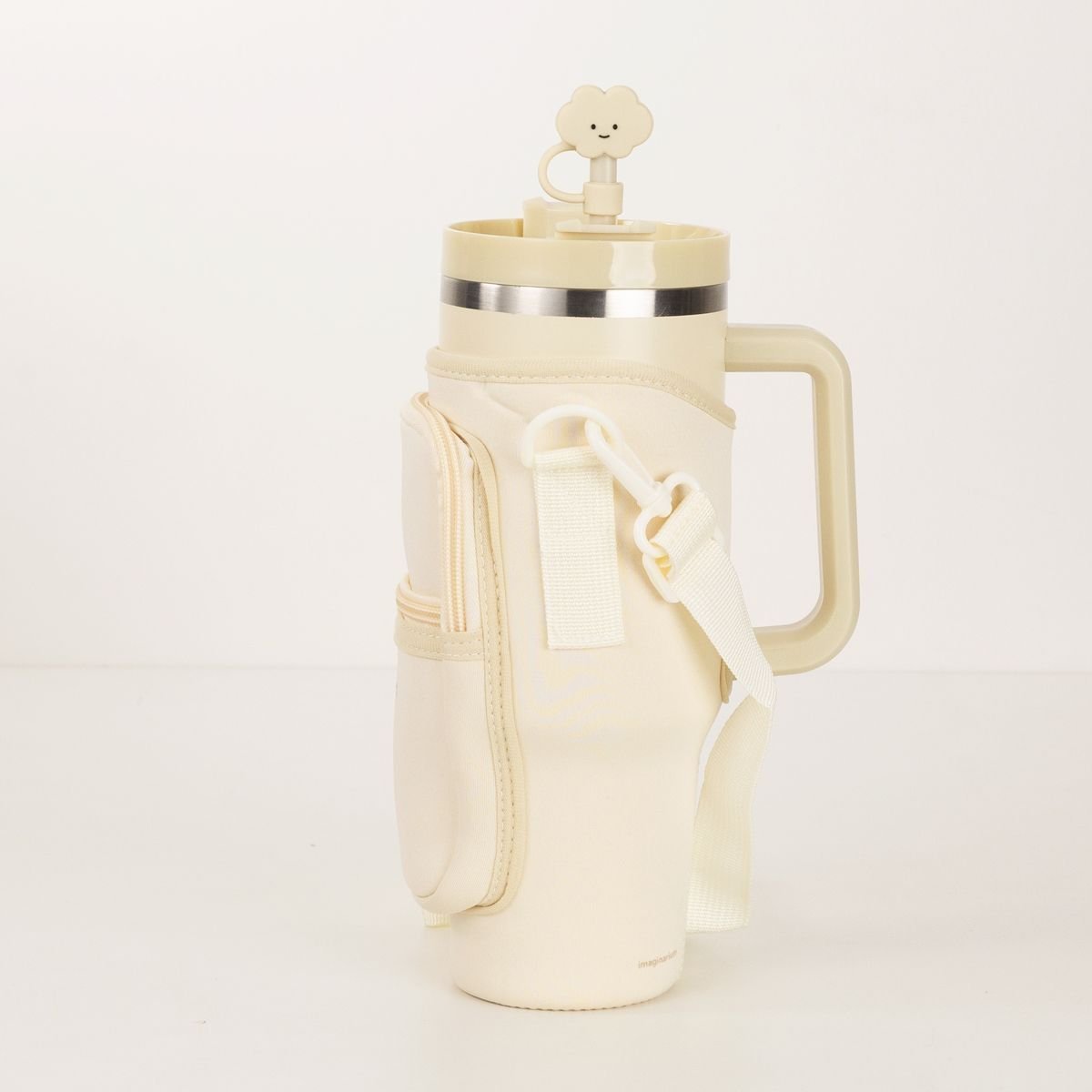 Copo Térmico Com Canudo e Case 24 Horas Bege 3