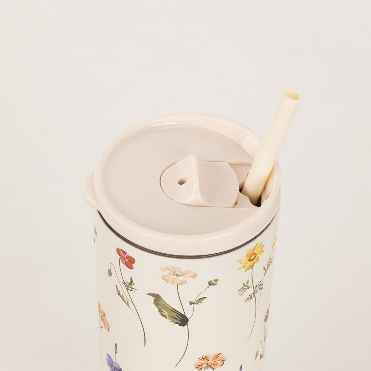 Copo Térmico Com Canudo Botânica Branco 4