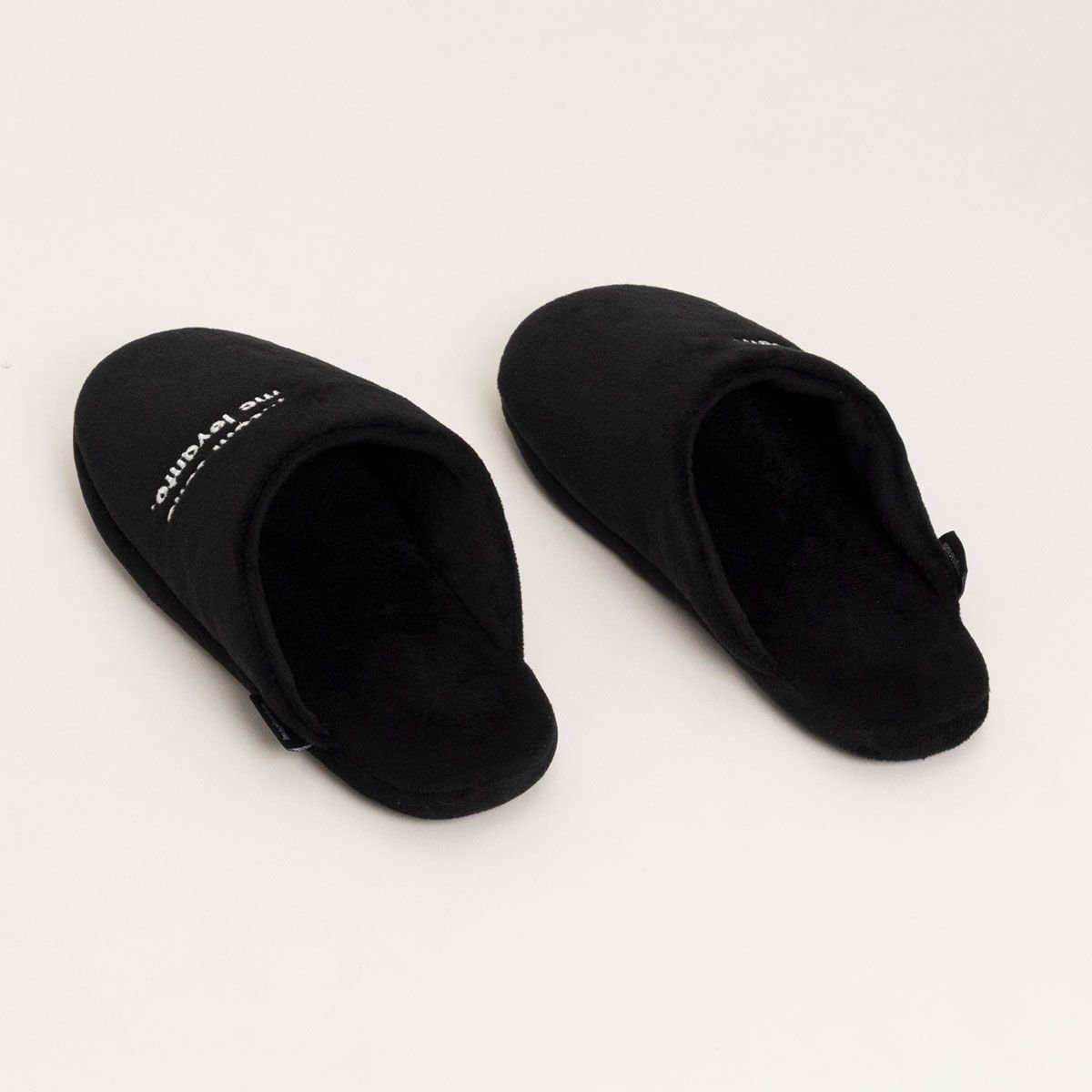 Pantufa Feminina Cansada Me Deito Preto 5