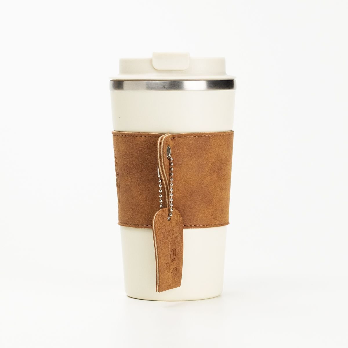 Copo Térmico Com Pingente Bons Cafés Off White/Caramelo 2