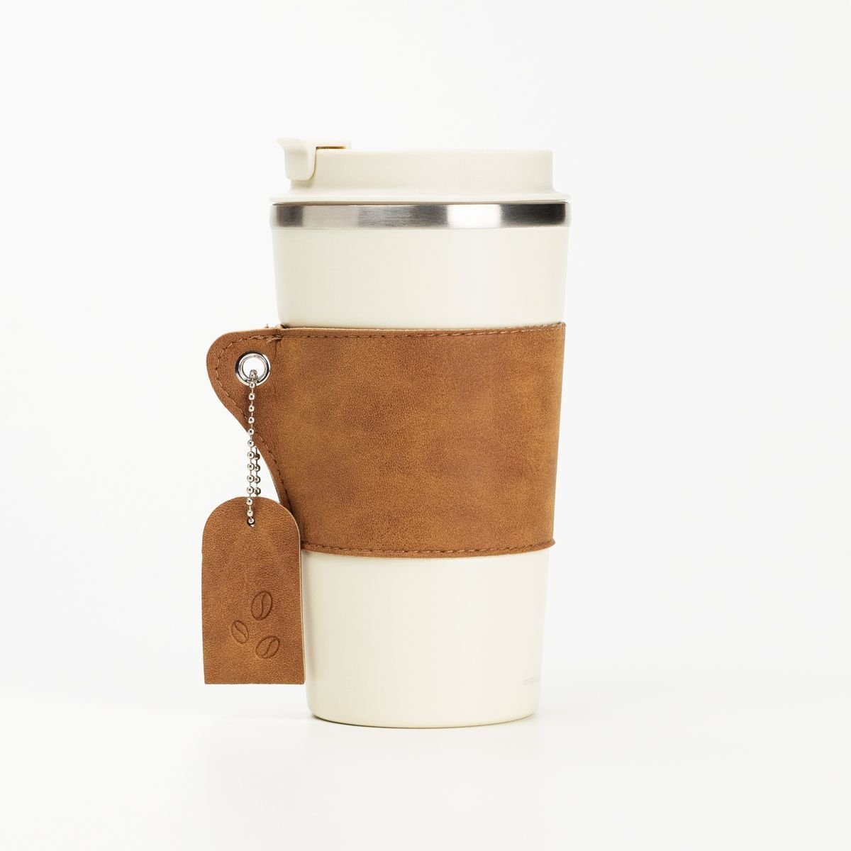 Copo Térmico Com Pingente Bons Cafés Off White/Caramelo 3