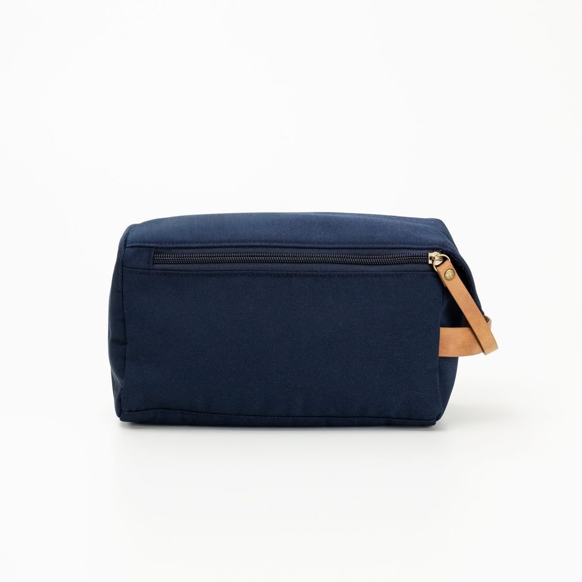 Necessaire Canvas Marinho e Marrom Azul Marinho/Bege 4