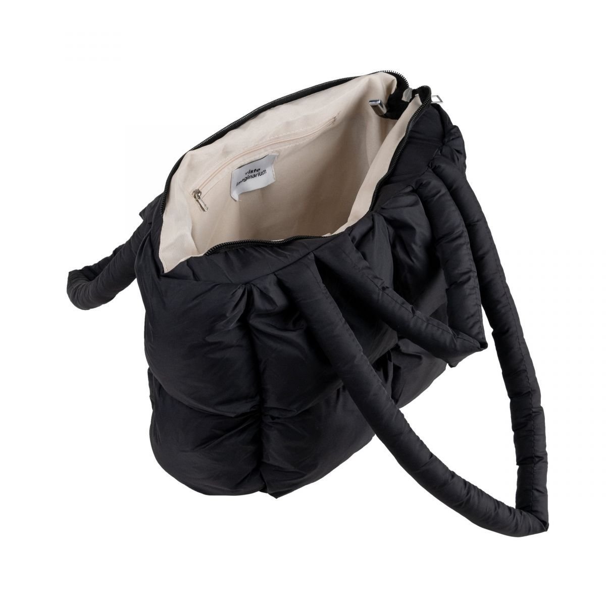 Bolsa Puffer Alças Preta Preto 3