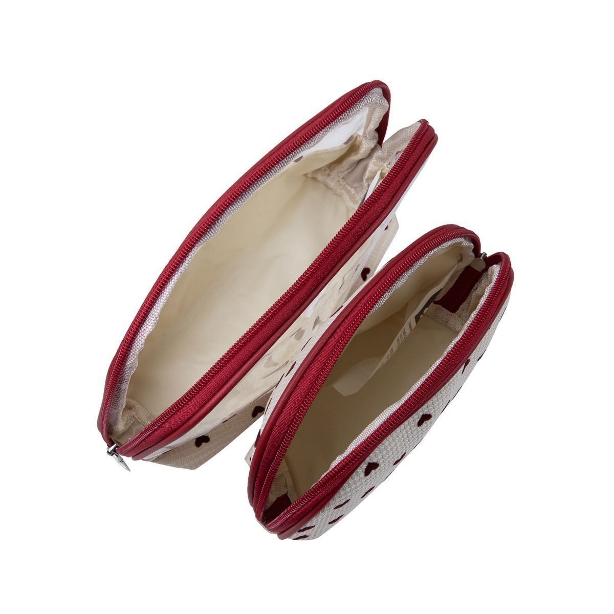 Necessaire Kit Coração Branco/Vermelho 4