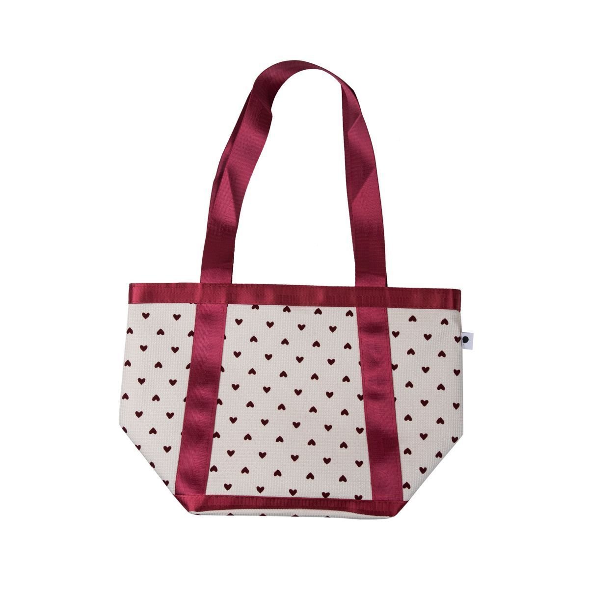 Bolsa Estampada Coração Branco/Vermelho 3
