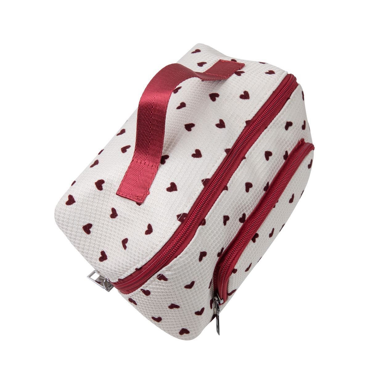 Necessaire Angle Bolso Coração Branco/Vermelho 3