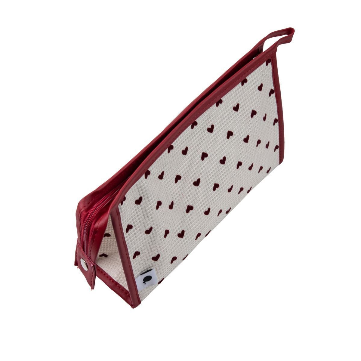 Necessaire Básica Coração Branco/Vermelho 3