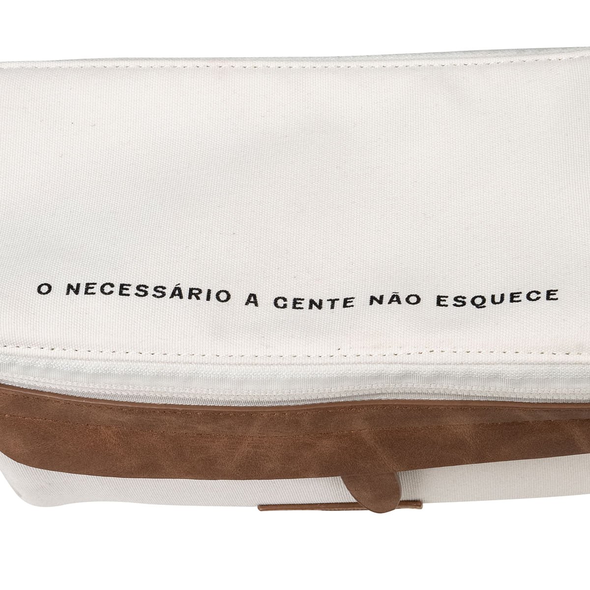 Necessaire Canvas Off White e Marrom Off White 4