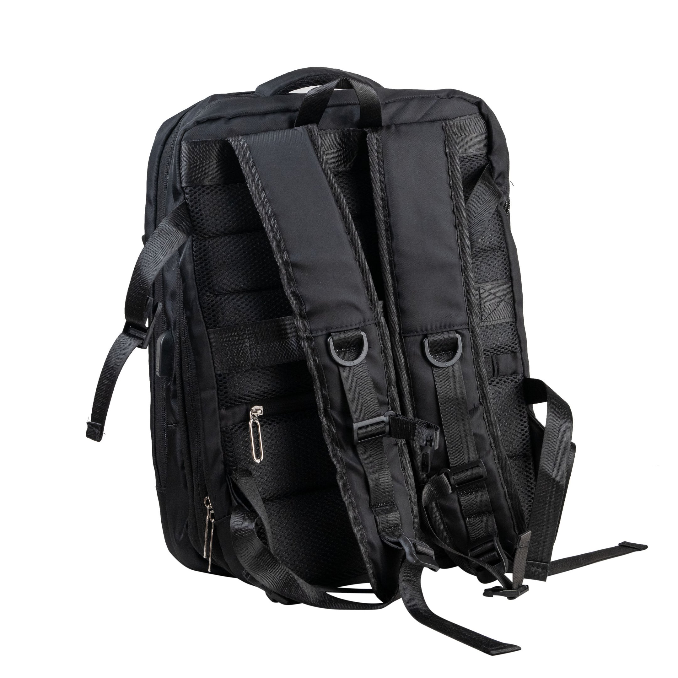 Mochila Expansível Viagem Preta Preto 6