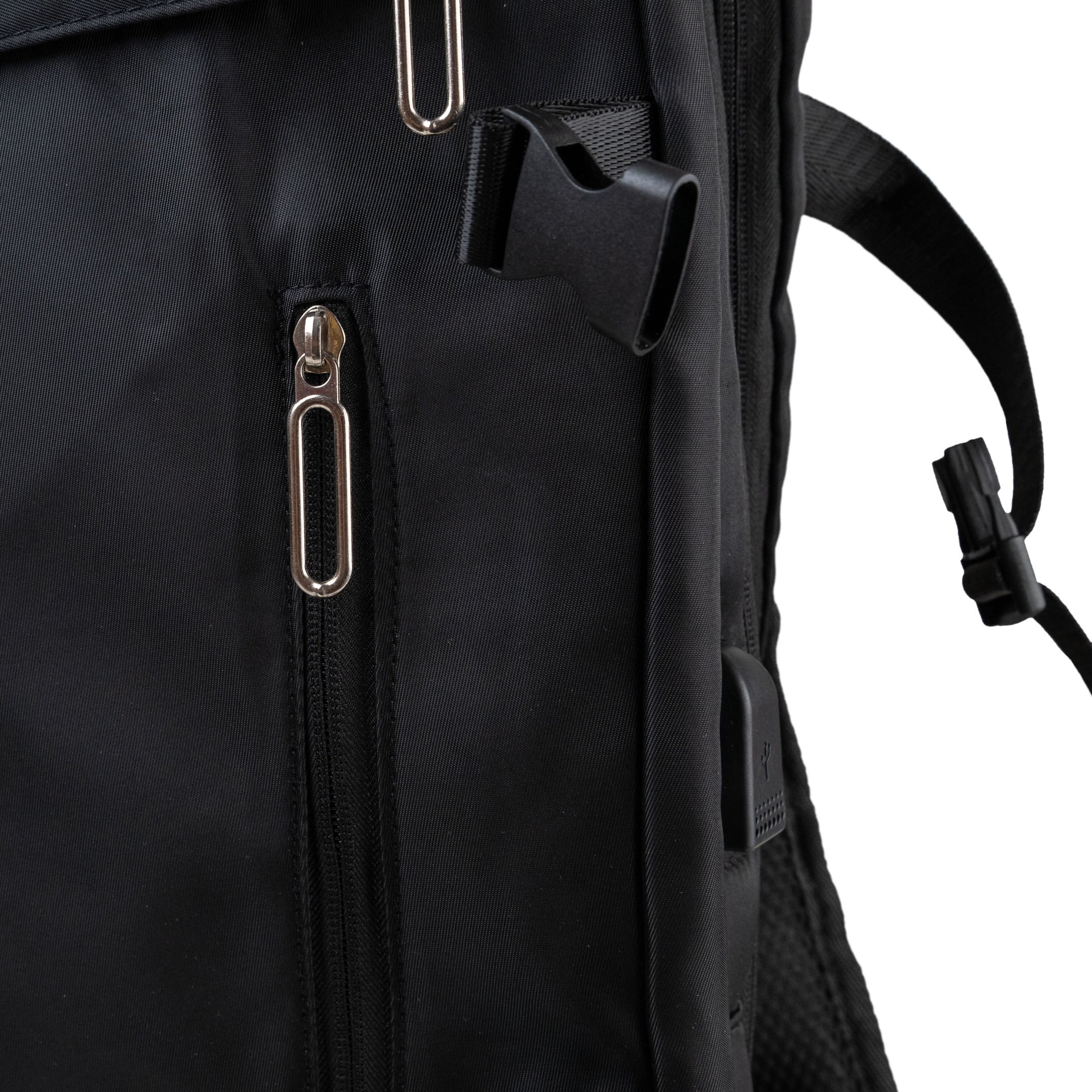 Mochila Expansível Viagem Preta Preto 8