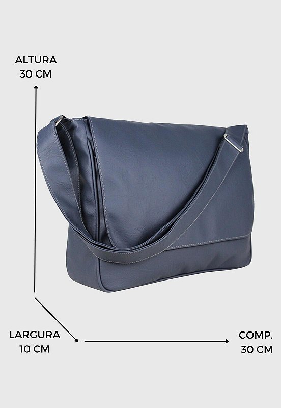 Pasta Carteiro Lennas Transversal Masculina Feminina Azul L022 Azul 2