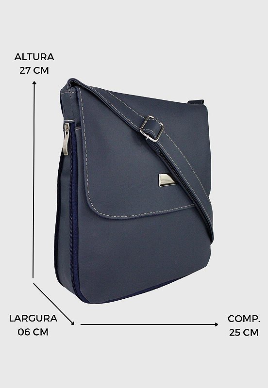 Lennas Bolsa Transversal Feminina Masculina Azul L012 Azul 2
