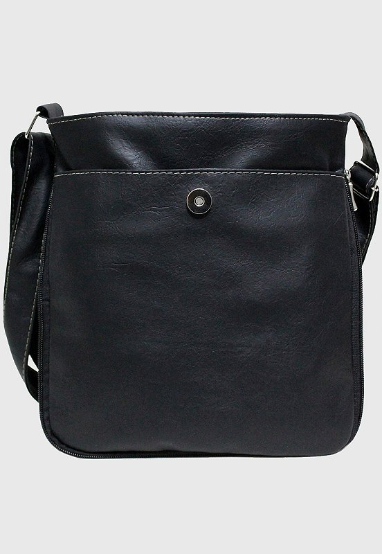Lennas Bolsa Transversal Feminina Masculina Preta L012 Preto 4
