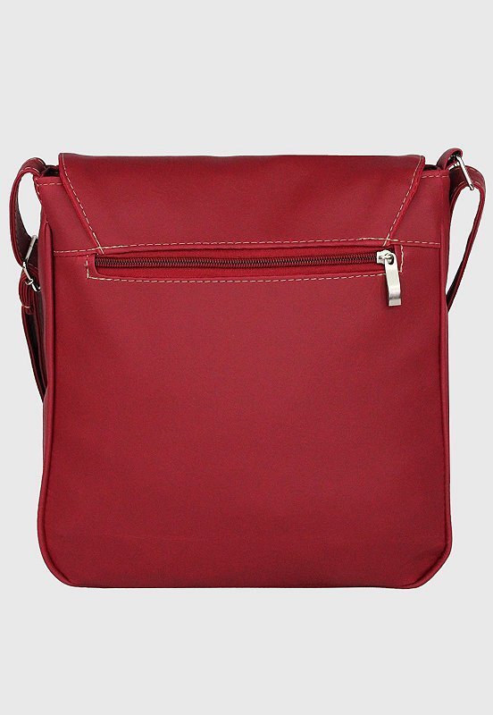 Lennas Bolsa Transversal Media Masculina Feminina Vermelha L023 Vermelho 4