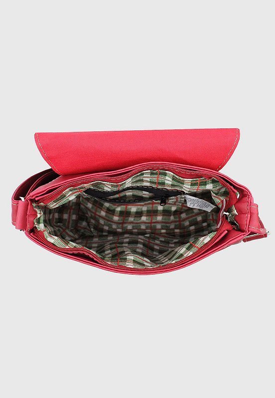 Lennas Bolsa Transversal Media Masculina Feminina Vermelha L023 Vermelho 5