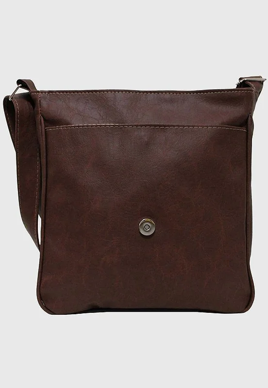 Lennas Bolsa Transversal Media Masculina Feminina Caramelo L023 Marrom 4