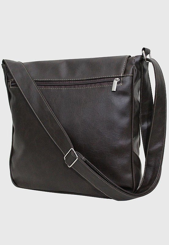Bolsa Pasta Lennas Transversal Masculina Feminina Marrom L045 Marrom 3