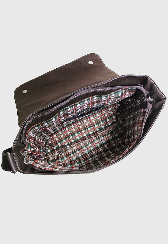 Bolsa Pasta Lennas Transversal Masculina Feminina Marrom L045 Marrom 5