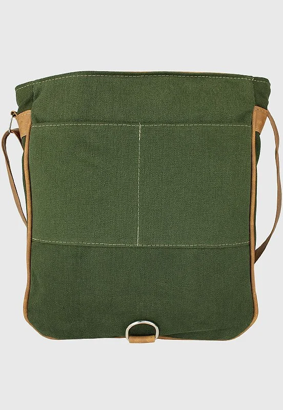Bolsa Lennas Transversal de Lona Verde L068 Verde 3
